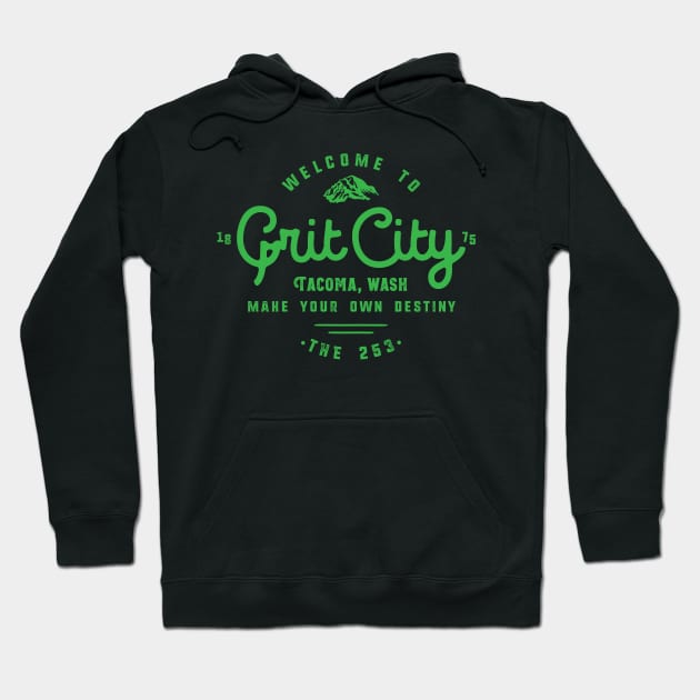 Grit City, Tacoma Washington Hoodie by derekcreates